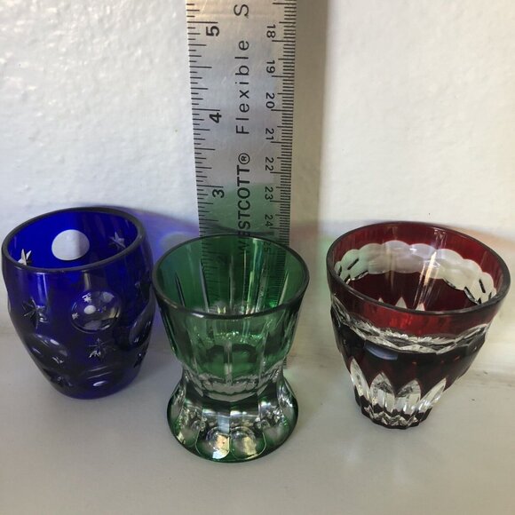 FABERGE CRYSTAL NA ZDOROVYE VODKA SHOT GLASS SET 3 in Set - Picture 10 of 11